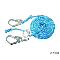 まつうら工業 青色ニューテトロン水平親綱 16mmΦ×15m 両端フック、片側緊張器付 NEWTETORONWF1615BLUE 1本