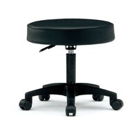 作業用チェア ビニールレザー ブラック ガスシリンダー FTY20BK 1脚