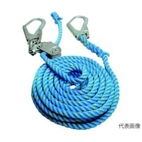 まつうら工業 青色ニューテトロン水平親綱 16mmΦ×20m 両端フック、片側緊張器付 NEWTETORONWF1620BLUE 1本