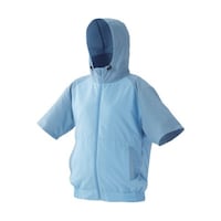 アイリスオーヤマ カジュアルクールウェア半袖セット(フード有り)L ブルー CCHSL02A 1セット