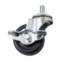 山崎産業 ストッパー付キャスター YSLT50RSM8 YZ18LOP 1個