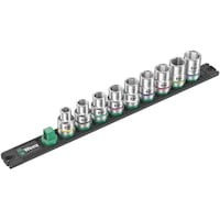 Wera 差込角1/2SQ ソケットレンチセット 9点 レール付 005460 1セット
