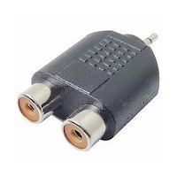 Linkman 変換コネクタ 2.5mmモノラルプラグRCAジャック×2 WTN031065P8 1個