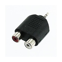 Linkman 変換コネクタ 2.5mmステレオプラグRCAジャック×2 WTN031096P1 1個