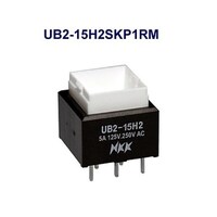 NKKスイッチズ 角形(2色発光形)照光式押しボタン(UB2シリーズ) UB215H2SKP1RM 1個