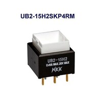 NKKスイッチズ 角形(2色発光形)照光式押しボタン(UB2シリーズ) UB215H2SKP4RM 1個
