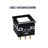 NKKスイッチズ 角形(2色発光形)照光式押しボタン(UB2シリーズ) UB216H2KKG4RM 1個
