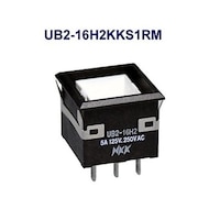 NKKスイッチズ 角形(2色発光形)照光式押しボタン(UB2シリーズ) UB216H2KKS1RM 1個