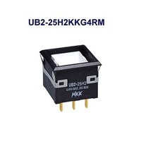 NKKスイッチズ 角形(2色発光形)照光式押しボタン(UB2シリーズ) UB225H2KKG4RM 1個
