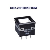 NKKスイッチズ 角形(2色発光形)照光式押しボタン(UB2シリーズ) UB225H2KKS1RM 1個