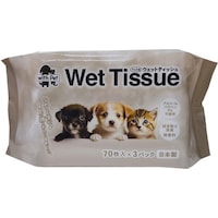 ペット用ウェットティッシュ70枚×3個