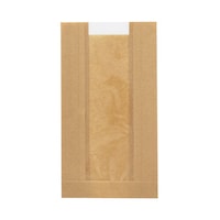 シモジマ NF窓付耐油ガゼットパック中 未晒無地 100枚入×10