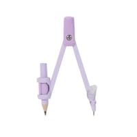 クツワ 回しやすい算数コンパス(パープル) 1セット(5個入)