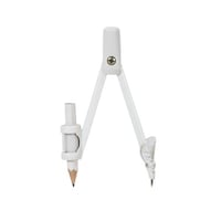 クツワ 回しやすい算数コンパス(ホワイト) 1セット(5個入)