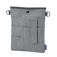 クツワ 薄型ワークポーチ(グレー) 1セット(2個入)