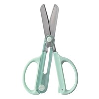 クツワ キャップ一体こどもハサミ(ミント) 1セット(5個入)