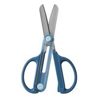 クツワ キャップ一体こどもハサミ(ネイビー) 1セット(5個入)