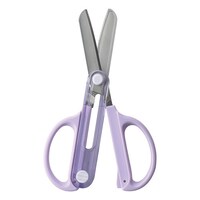 クツワ キャップ一体こどもハサミ(パープル) 1セット(5個入)