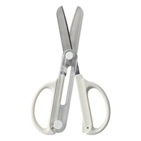クツワ キャップ一体こどもハサミ(ホワイト) 1セット(5個入)