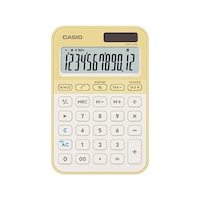 カシオ カラフル電卓 ミニジャスト ライトイエロー