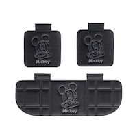 ボンフォーム 559091BK シートクッション ディズニー/ミッキー ミッキープレスベロア 軽/普通車1台分 前席用2枚・後席用1枚SET フロントリヤSET ブラック