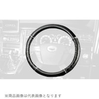 カクタスコーポレーション HA10001 ステアリングカバー モノグラムレザー BK M HA10001 1個 ※2個以上から注文可能(販売価格は1個単位の価格)
