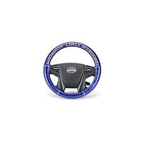 カクタスコーポレーション HA55201 ロイヤルステアリングカバー モノグラムレザー エナメルブルー/ゴールド Sサイズ HA55201 1個 ※2個以上から注文可能(販売価格は1個単位の価格)