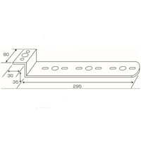 ジェットイノウエ 502806 ステンレス マーカー取付ステー Z型 80×35×290 502806 1個 ※2個以上から注文可能(販売価格は1個単位の価格)
