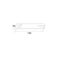 ジェットイノウエ 502808 ステンレス マーカー取付ステー フラット型 80×200 502808 1個 ※2個以上から注文可能(販売価格は1個単位の価格)