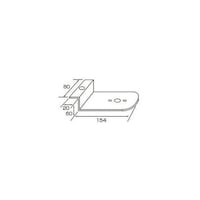 ジェットイノウエ 502834 ステンレス マーカー取付ステー Z型 80×20×60×154 502834 1個 ※2個以上から注文可能(販売価格は1個単位の価格)