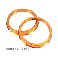協永産業 U73665 ハブセットリックリング 73mm/66.5mm ツバ付 アルミ製/ゴールド 2pc U73665 1個 ※2個以上から注文可能(販売価格は1個単位の価格)