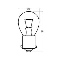 スタンレー電気 A4961 シングル球12V27W アンバー色 /入数:1箱(10個入り) A4961 1個 ※2個以上から注文可能(販売価格は1個単位の価格)