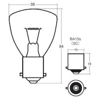 スタンレー電気 A5077 つばなしシングル球 12V35W /入数:1箱(10個入り) A5077 1個 ※2個以上から注文可能(販売価格は1個単位の価格)