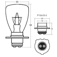 スタンレー電気 A7028S つば付ダブル球 12V45/45W /入数:1箱(10個入り) A7028S 1個 ※2個以上から注文可能(販売価格は1個単位の価格)