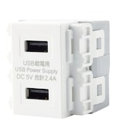 JAPPY USB TypeA給電用コンセント(2ポートタイプ) USBR3701WJP