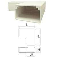 JAPPY 樹脂製ケーブル配線保護カバーNダクト 横曲り C64SDSBJP