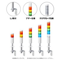 パトライト 積層信号灯(Φ40)シグナル・タワー(R)LR4シリーズ LR4402LJBWRBGY