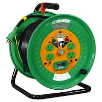 日動工業 電工ドラム 100V 金属センサードラム 漏電保護専用ブレーカー付 30m KSEB34