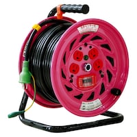 日動工業 電工ドラム 100V 屋内型 温度センサー付 過負荷漏電保護兼用ブレーカー付 抜け止め式 30m NFEK34N