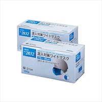 リーブル 混入対策ワイドマスク ブルー 2PLY オーバーヘッドタイプ L