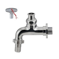 カクダイ 70300920 横水栓 かぎ式