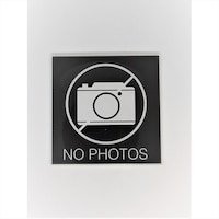 ニューウェイジャパン サインプレート 撮影不可 英語表記のみ ホワイト