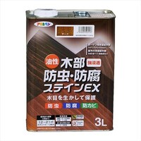 アサヒペン 油性木部防虫・防腐ステインEX 3L (マホガニー)