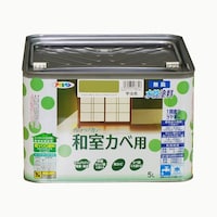 アサヒペン NEW水性インテリアカラー和室カベ 5L (黄じゅらく)