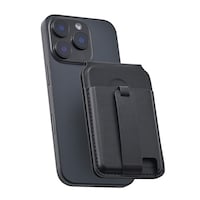 エレコム MagSafe カードケース スタンド iPhone用 磁気防止シート付 ブラック