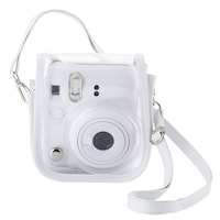 エレコム チェキケース instax mini 12専用 クリア マグネット式フラップ ホワイト