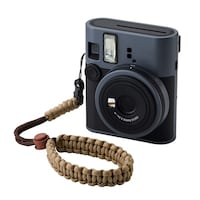 エレコム カメラストラップ 手首用 チェキ instax 写ルンです コンデジ対応 ブラウン