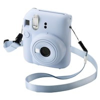 エレコム カメラストラップ 首掛け チェキ instax 写ルンです コンデジ対応 ブルー