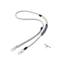 エレコム スマホストラップ 編みロープタイプ ショルダー 首掛け 長さ調整可 グレー