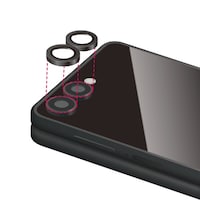 エレコム Galaxy Z Flip7 レンズカバー ガラスフィルム アルミフレーム ブラック